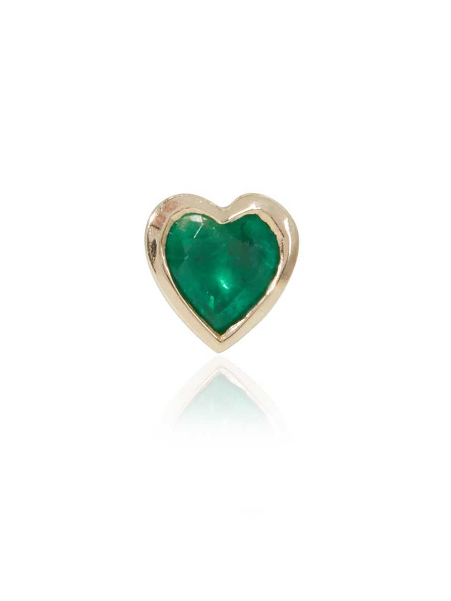 10kt-gold-emerald-heart-single-stud